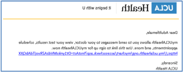 myUCLAhealth患者电子邮件样本